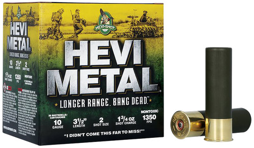 HEVI-Metal Longer Range 10 Gauge 3.50" 1-3/4 Oz 2 Shot