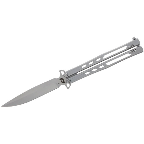 Schrade Alkymest Butterfly Folding Knife 4" Blade Silver