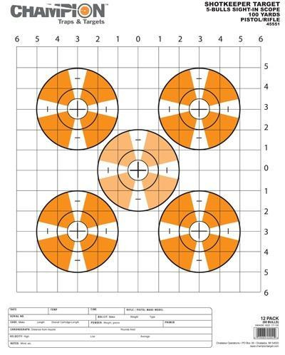 Champion Shotkeeper Targets - Sight-in Large (12 Pack)