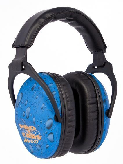 Pro Ears ReVO Passive Shooting Earmuffs Compact Fit Blue Rain