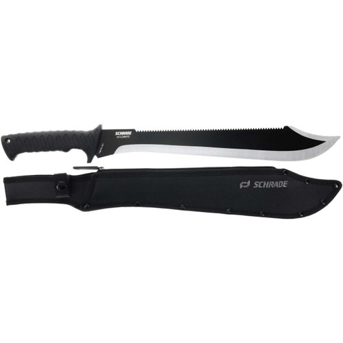 Schrade Decimate Sawback Black Machete with 14" Blade
