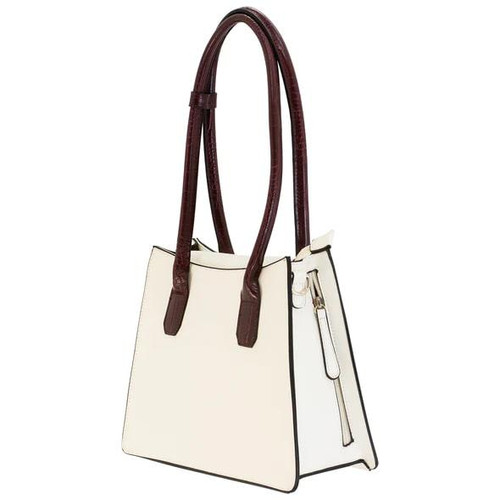 Cameleon Myla Concealed Carry White Croc Print Tote Purse