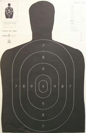 Speedwell Official NRA Police Qualification Silhouette Police Silhouette - Black - 200/Pack