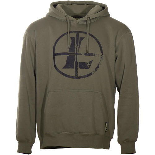 Leupold Distressed Reticle Hoodie Sweatshirt Ash Green 2XL