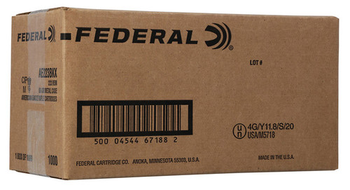 Lake City/Federal American Eagle 223 Remington 55gr FMJ - 1000ct case loose pack