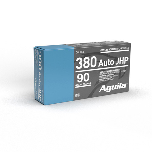 Aguila .380 ACP/Auto  90 grain Jacketed Hollow Point ammunition