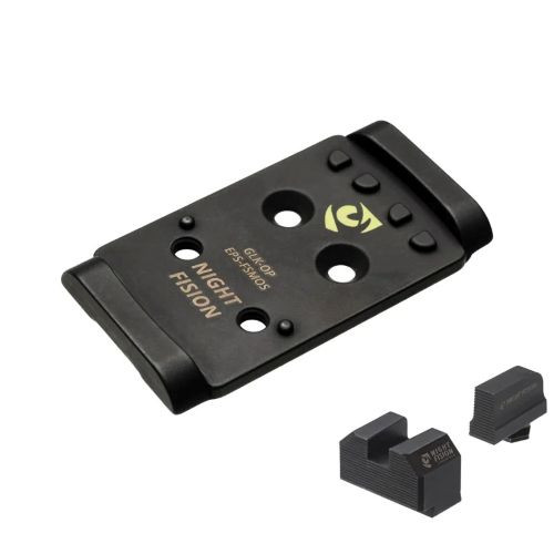 NIGHT FISION OPTIC PLATE & BLANK SIGHTS EPS TO GLOCK FS