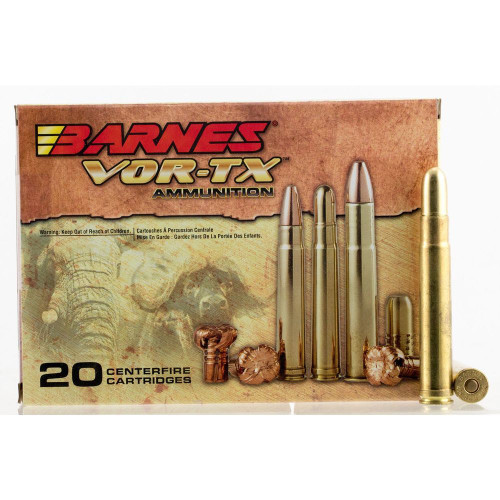 Barnes .375 H&H Mag VOR-TX Safari 300 grain Banded Solid Round Nose ammunition