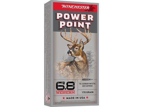 Winchester 6.8 Western Power Point Jacketed Soft Point 170gr