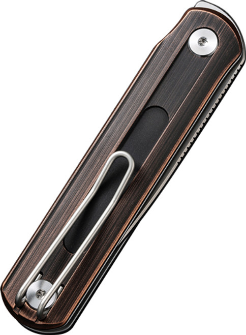 CIVIVI KNIFE FOLDIS 2.67" BLK HAND RUBBED COPPER/SILVER!