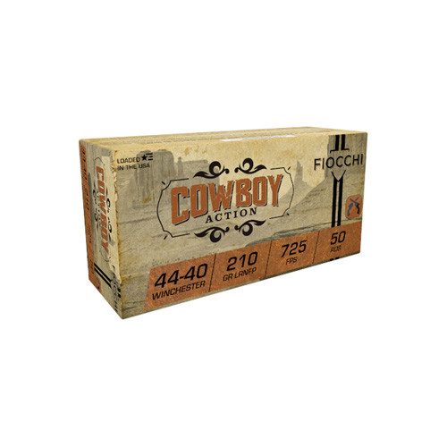 Fiocchi .44-40 Winchester Cowboy Action 210 grain Lead Round Nose Flat Point ammunition