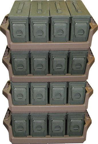 MTM 30 Cal Ammo Can Tray for 4 Cans Stackable FDE