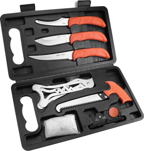 OUTDOOR EDGE JAEGER-PAK 8 PIECE BUTCHER SET W/HARD CASE