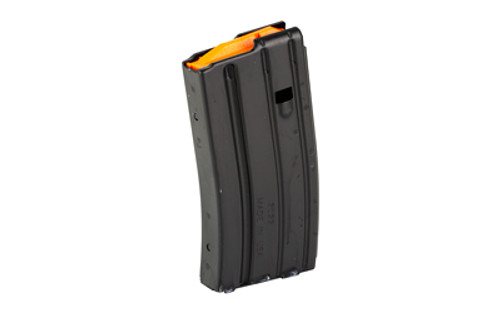 DURAMAG Magazine, 223 Remington/556NATO/300 Blackout, 20 Rounds, Fits AR-15, Orange AGF Follower, Aluminum, Black 2023001178CPD
