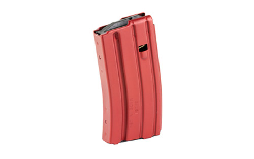 DURAMAG Magazine, 223 Remington/556NATO/300 Blackout, 20 Rounds, Fits AR-15, Black AGF Follower, Aluminum, Red 2023004175CPD