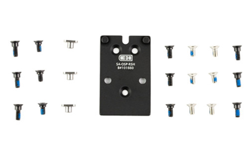 C&H Precision XD OSP, Optic Mounting Plate, Fits Springfield Armory XDM to RMR/407C/507C, Anodized Finish, Black SA-OSP-RSH