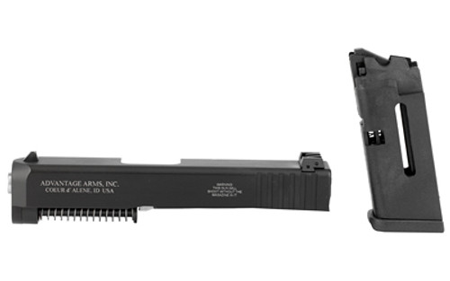 Advantage Arms Conversion Kit, 22LR, 3.46" Barrel, Fits Glock 26/27 Gen3, With Range Bag, Black Finish, 1-10Rd Magazine AACG26-27G3