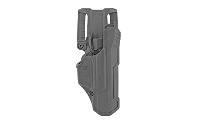 BLACKHAWK T-Series, L2D, Duty Holster, Right Hand, Black, Fits Glock 17/19/22/23/31/32/45/47 (Excluding Gen 5 40SW Models), Includes Jacket Slot Belt Loop, Polymer 44N100BKR