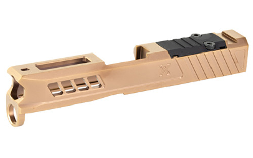 True Precision Axiom Slide, Fits Glock 43/43X, Copper TiCN Finish, RMS Optic Cut & Cover Plate TP-G43S-C-RMS