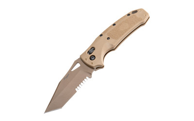 Hogue K320 M17 Folder, 3.5" Tanto Blade, PVD Coyote Tan, P320 Textured Polymer Frame, ABLE Lock 36363