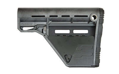 Amend2 A2AMSLOWSCBN AR-15 Modular Stock, Lower Compartment, M-LOK, Carbon Gray