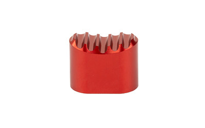 Battle Arms Development Enhanced Mag Release for AR-15, V-Groove Face, Anodized Red Aluminum BAD-EMR-R