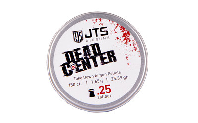 JTS Group JAC102 Dead Center .25 Caliber Pellets, 25.39 Grain Domed, 150ct Tin