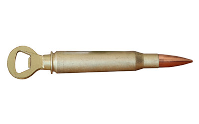 Caliber Gourmet Novelty 50 Caliber Bottle Opener, Real Shell Casing, Gold CBG-1016