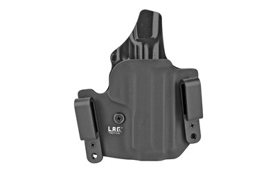 L.A.G. Tactical Defender Series Kydex Holster for S&W M&P Shield 380 EZ, OWB/IWB, Right Hand, Black