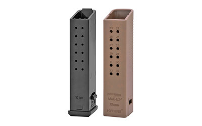 KRISS USA, Inc Magazine Extension, 10MM, +18 Rounds, Flat Dark Earth, Fits Kriss VECTOR, 3 Pack, Fits Glock 20 Magazines KVA-MX2K10FD01
