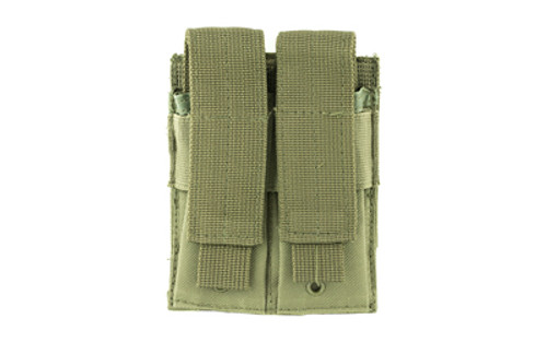 NcSTAR Double Pistol Magazine Pouch, Nylon, Green, MOLLE Straps for Attachment, Fits Two Standard Capacity Double Stack Magazines CVP2P2931G