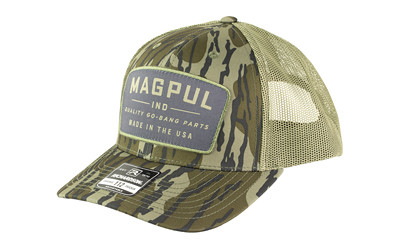 Magpul Industries Go Bang Mid-Crown Trucker Hat, Embroidered Patch, Bottomland Camo MAG1102-346