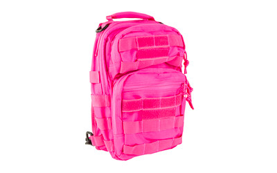 NcSTAR VISM Pink Shoulder Utility Sling Bag, 11"x8"x3.5", Hook Fastener Patch Strip, D-Ring Neoprene Strap CVSUB3025P