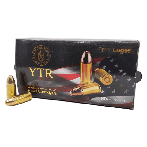 Troy 9mm Luger / Parabellum  124 grain Full Metal Jacket ammunition