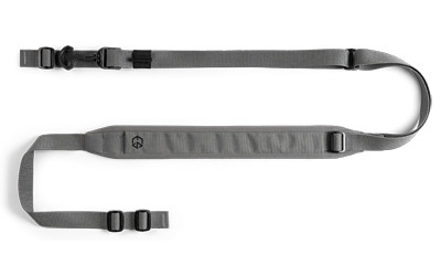 Edgar Sherman Design 2-Point Padded Combat Rifle Sling, 1" Matte, Wolf Gray Color, 20+ In. of Adjustment ESD-PAD-SL-WG