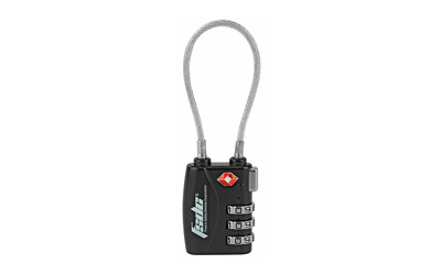 Firearm Safety Devices Corp. TSA-Approved Gun Lock with Steel Cable Black TSA380RCB