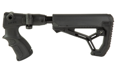 F.A.B. Defense Folding Collapsible M4 Buttstock for Remington 870 with Storage Compartment, Black