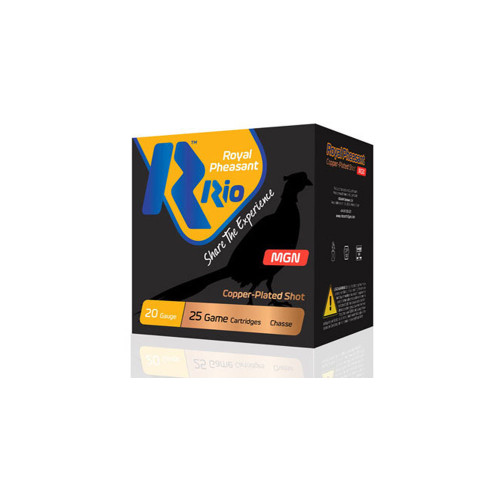 Rio Ammunition 20 Gauge Shotgun Ammo Royal Pheasant Copper MGN 3 in 1-1/4 oz #5