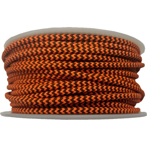 BCY 24 Braided Polyester D-Loop Material Flo Orange/Black 1m
