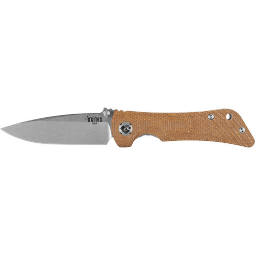 Southern Grind Spider Monkey Folding Knife 3.25 in. Drop Point Stain w/Micarta Handle