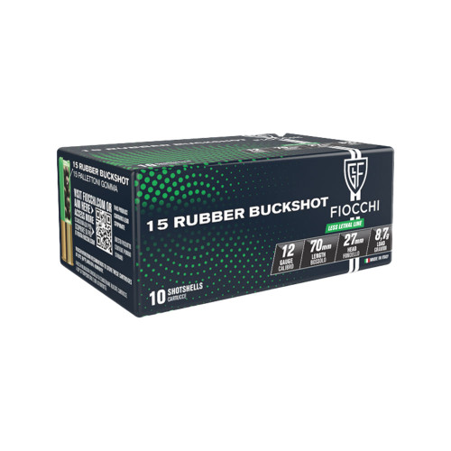 Fiocchi Exacta Rubber Buck Home Defense 15 Pellets 00 Buck 12 Gauge 5/16 oz 2.75 in
