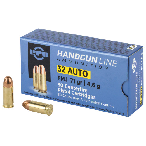 Prvi Partizan .32 ACP Handgun 71 grain Full Metal Jacket ammunition