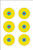 Action Target PRBE6100 High Visibility Bullseye Paper 17.50" x 23" Multi-Color 100 Per Box