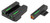 TruGlo TG13FN2PC TFX Pro Black | Green Tritium & Fiber Optic Orange Outline Front Sight Green Tritium & Fiber Optic Rear Sight