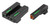 TruGlo TG13SG2PC TFX Pro Black | Green Tritium & Fiber Optic Orange Outline Front Sight Green Tritium & Fiber Optic Rear Sight