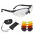 Radians T85RC T-85 Shooting Glass Kit Adult Clear/Smoke Gray/Amber/Copper/Orange Lens Polycarbonate Black Frame