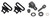 Allen 14430 Swivel Set Black 1" Shotgun Metal