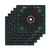 Girls With Guns 15280 Splash Adhesive Grid Paper Target Black/Teal 5-Pack 12"x12"