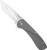 Outdoor Edge VX130AC Razor VX1 3" Cool Gray Aluminum Spring-Assist Folder