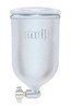 Meiji 4GA 450ml Aluminum Gravity Feed Cup with G1/4 Coupling Nut